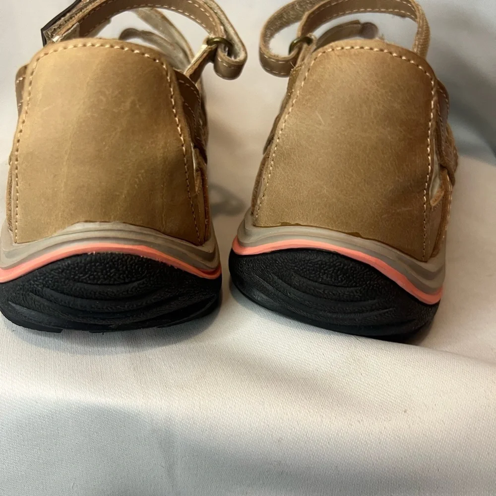 Jambu Tangerine Leather Sandals 7.5 - Picture 5 of 9